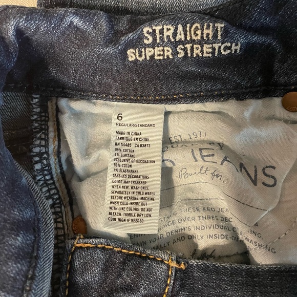 American Eagle Outfitters Dark Blue Straight Leg Jeans - Picture 2 of 6